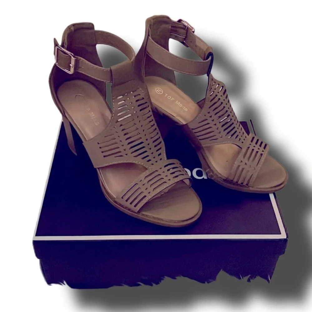 Top Moda Chunky heel ankle strap - Picture 2 of 8